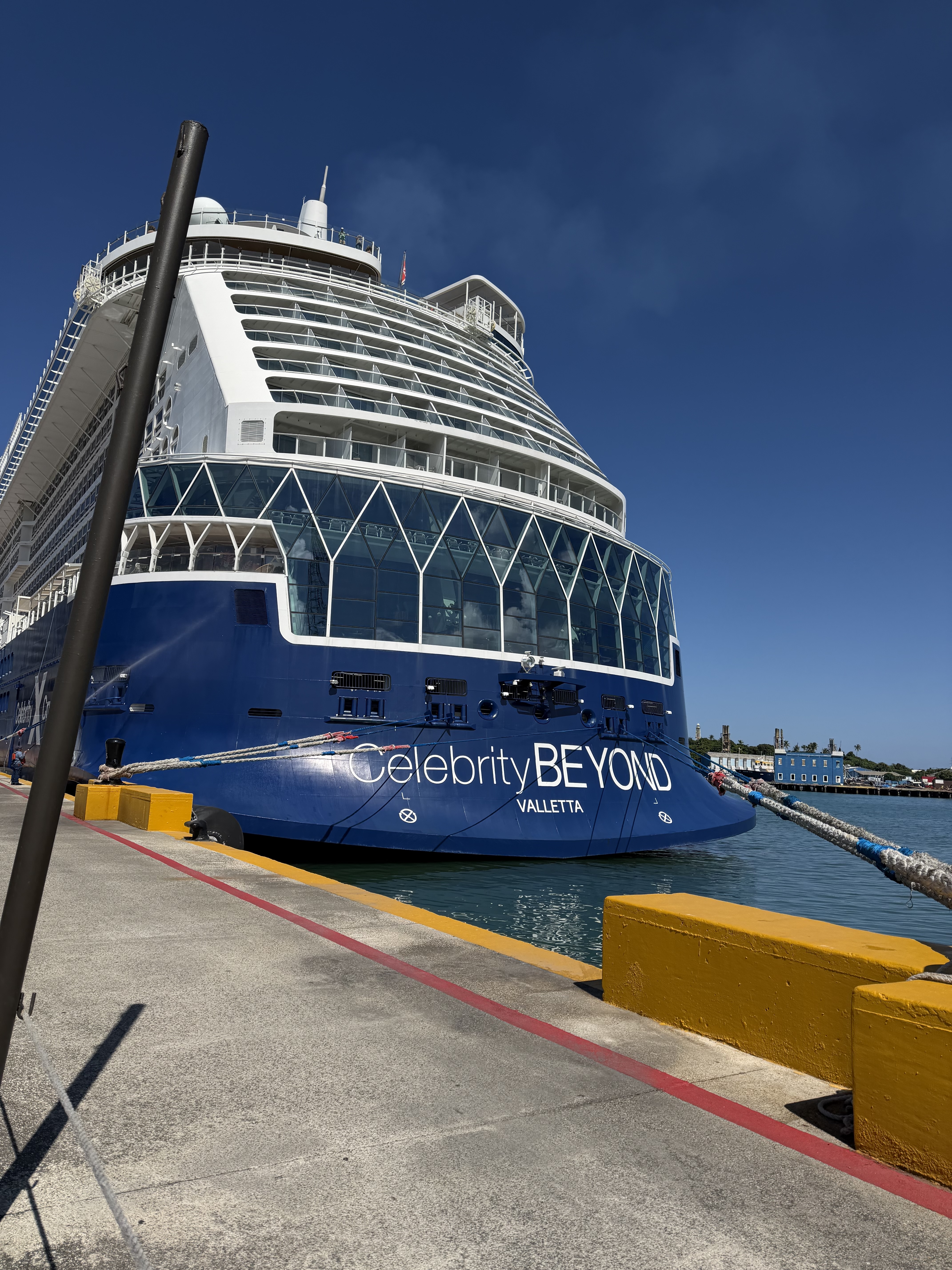 Celebrity Beyond cruise ship docked at port