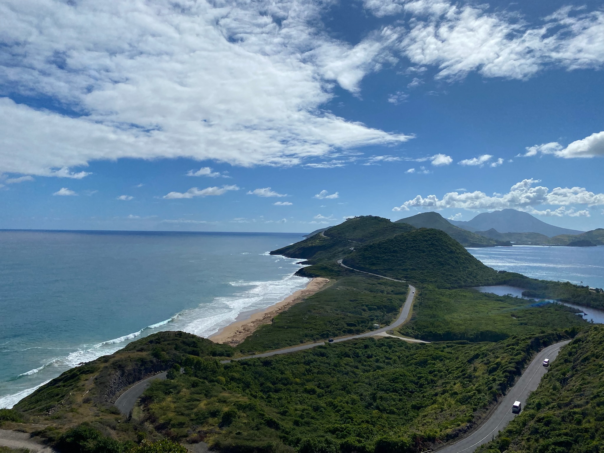 St Kitts coastline from above